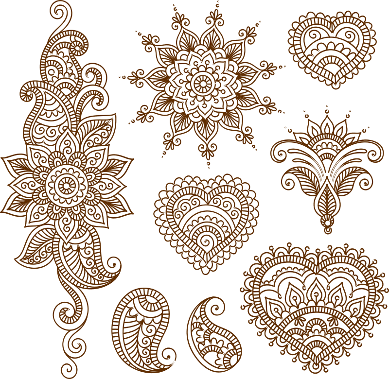 simple henna patterns free printable