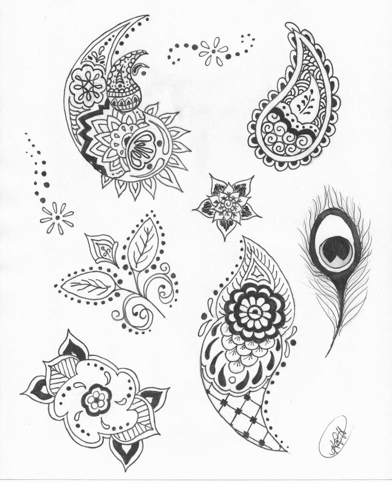 Henna Tattoo Printable Stencils Printable New Year Banners