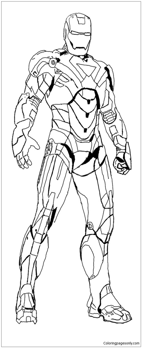 Iron Man coloring page free