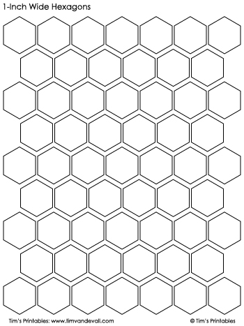 hexagon 1 inch template