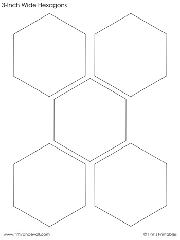 Hexagon Templates 3 Inch Tim 39 s Printables