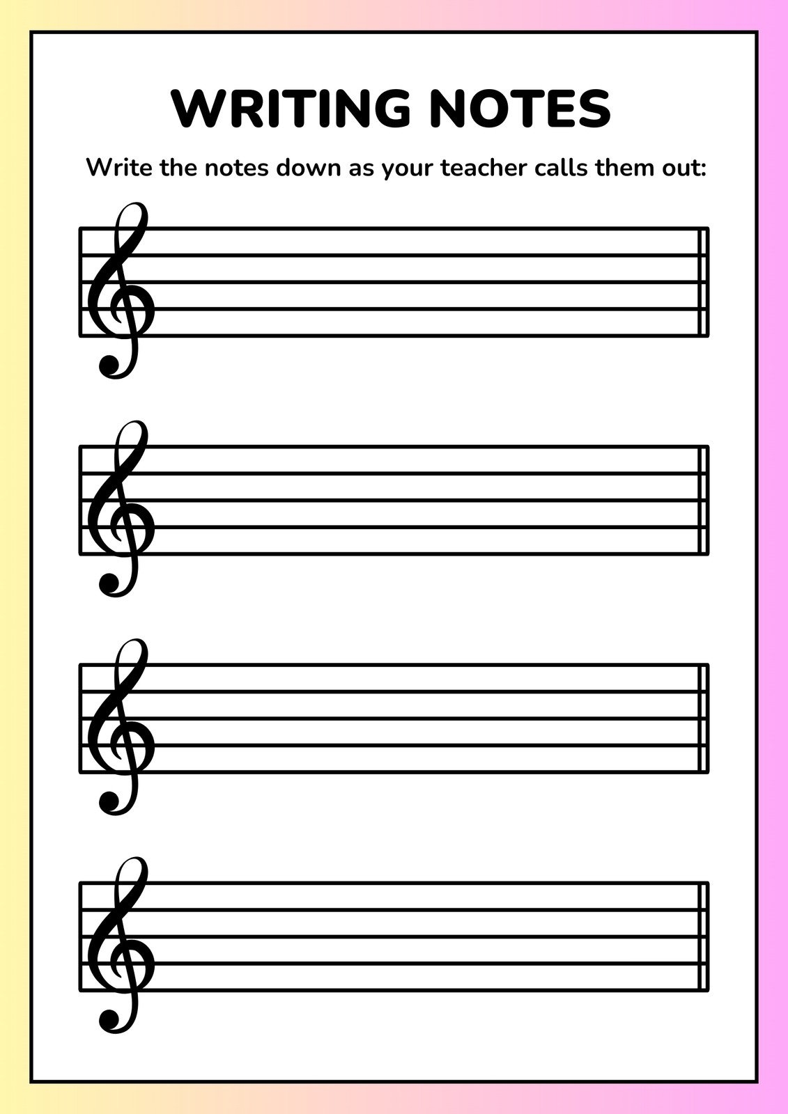 music worksheets pdf