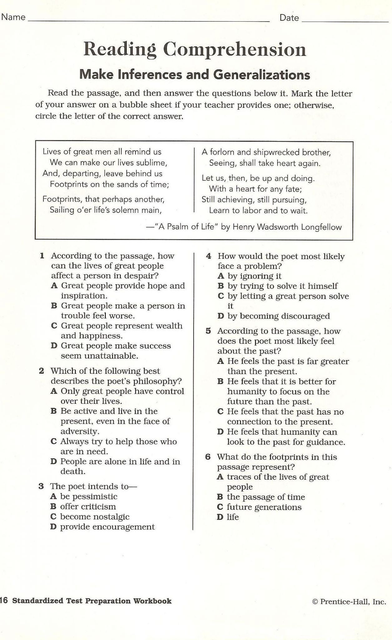 High School Printable Worksheets Printable PDF Template