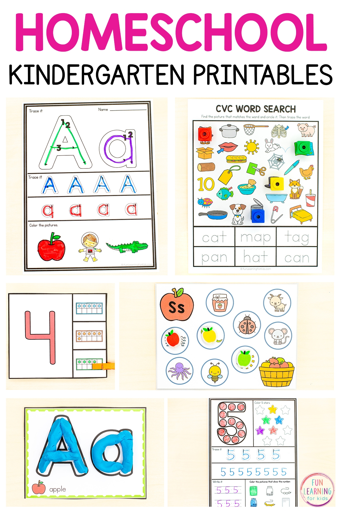 free homeschool printables for kindergarten