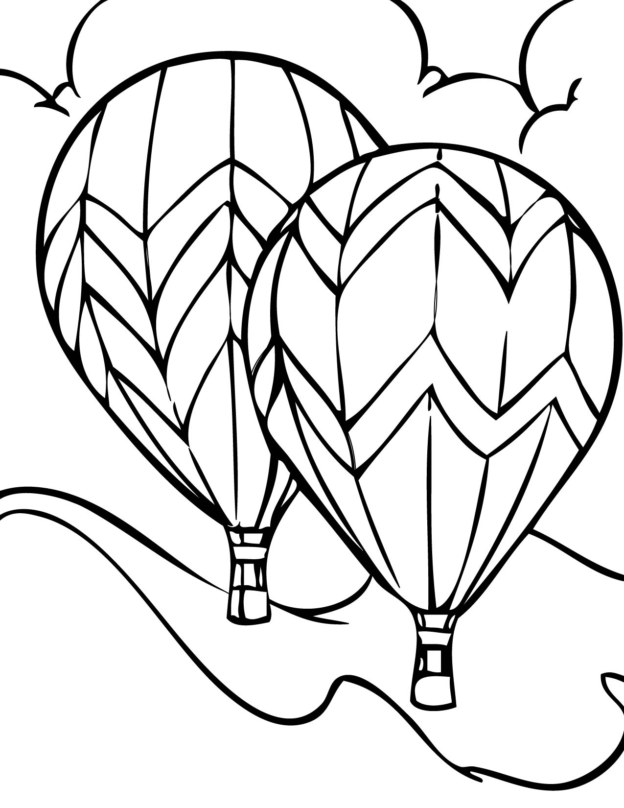 Hot Air Balloon Coloring Pages Clipart Panda Free Clipart Images
