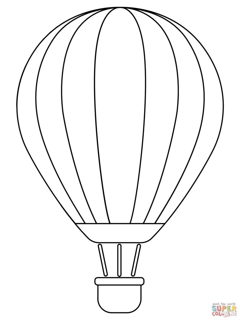 hot air balloon printable free