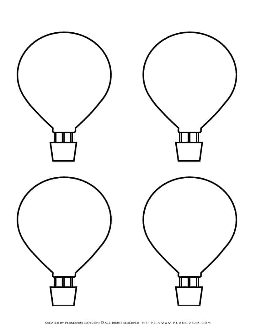 hot air balloon printable template