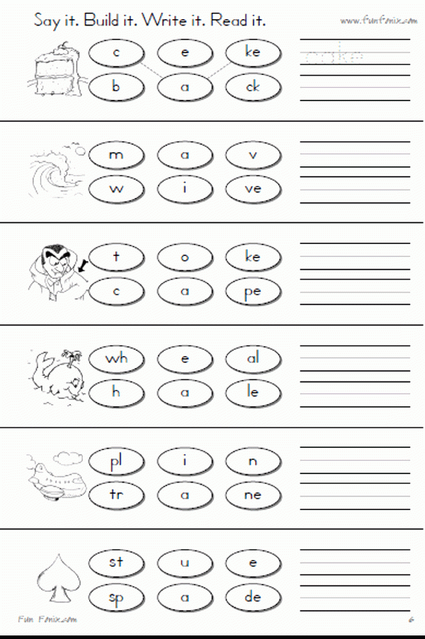 long vowel silent e worksheet