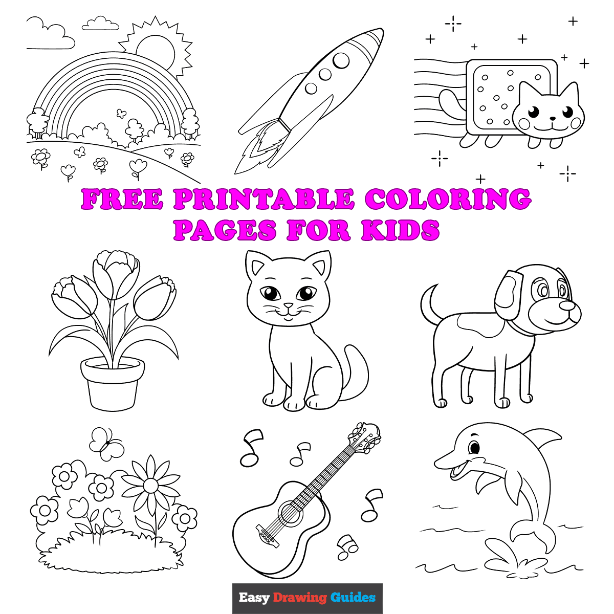 easy coloring pages to print