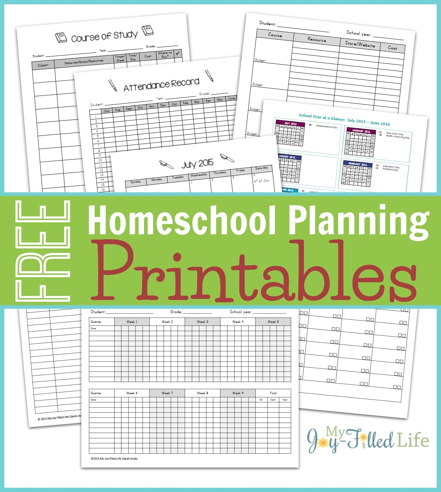 How To Use These Free Homeschool Planning Pages Homeschooling Free 