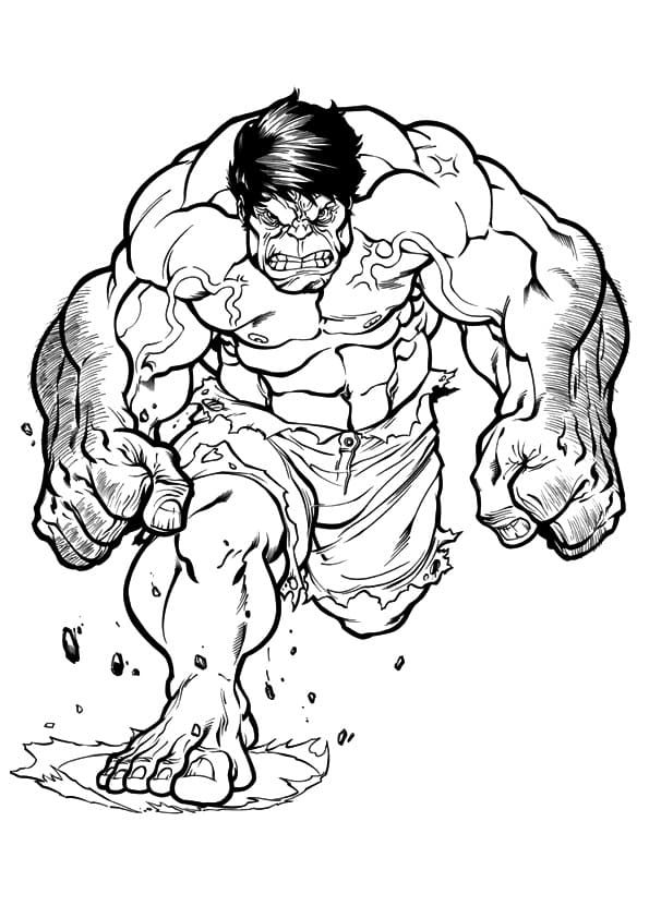 free coloring pictures of Hulk