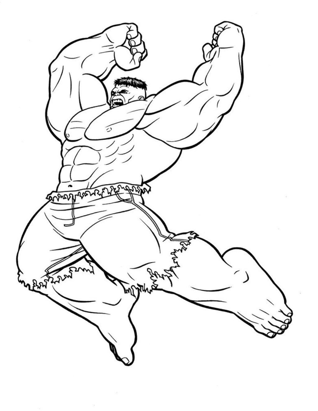 Hulk smash coloring page