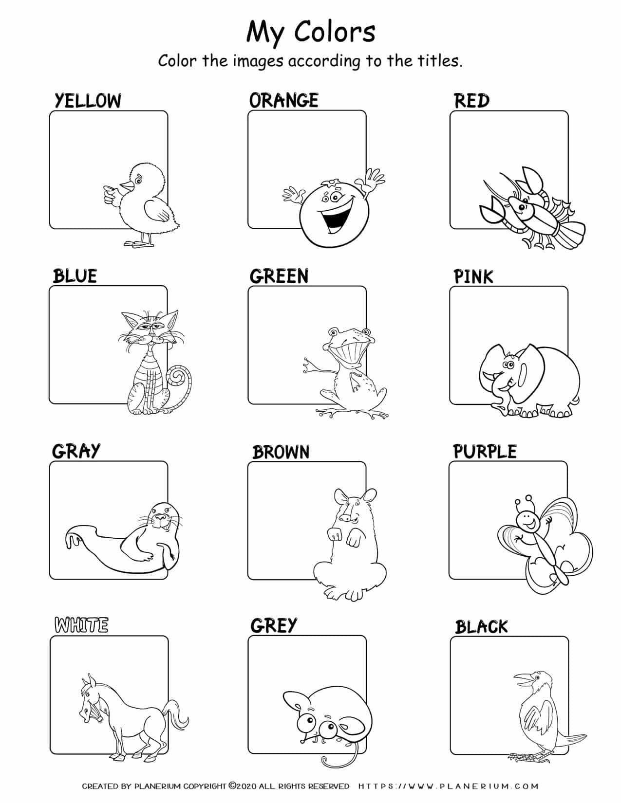 I Coloring Worksheet