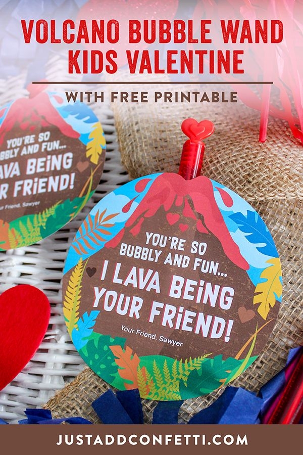 I Lava Being Your Friend This Volcano Kids Valentine Is So Bubbly And 