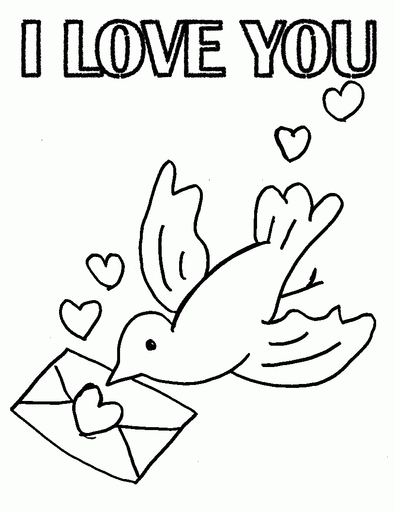 i love you coloring pages