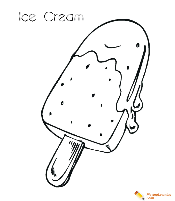 Ice Cream Coloring Page 04 Free Ice Cream Coloring Page