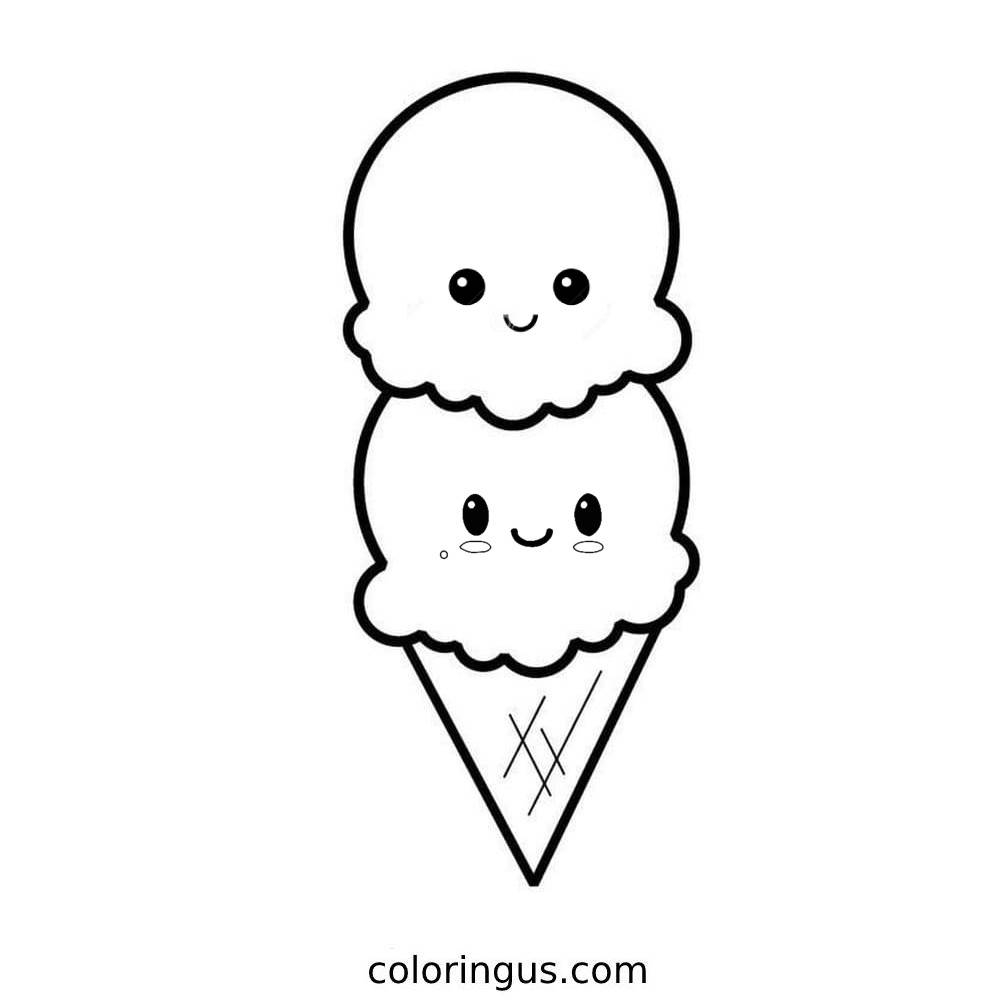 ice cream coloring pages pdf