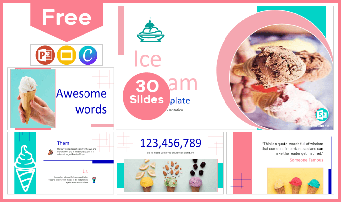 Ice Cream Template PowerPoint Templates And Google Slides