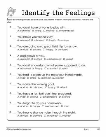 Identify The Feelings Emotions Activities Feelings Activities