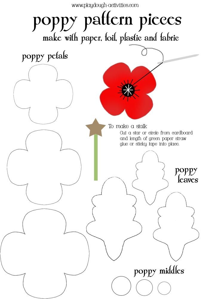 Image Result For Paper Poppies Template Artofit