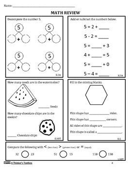 Independent Worksheets Incoming 1st Graders