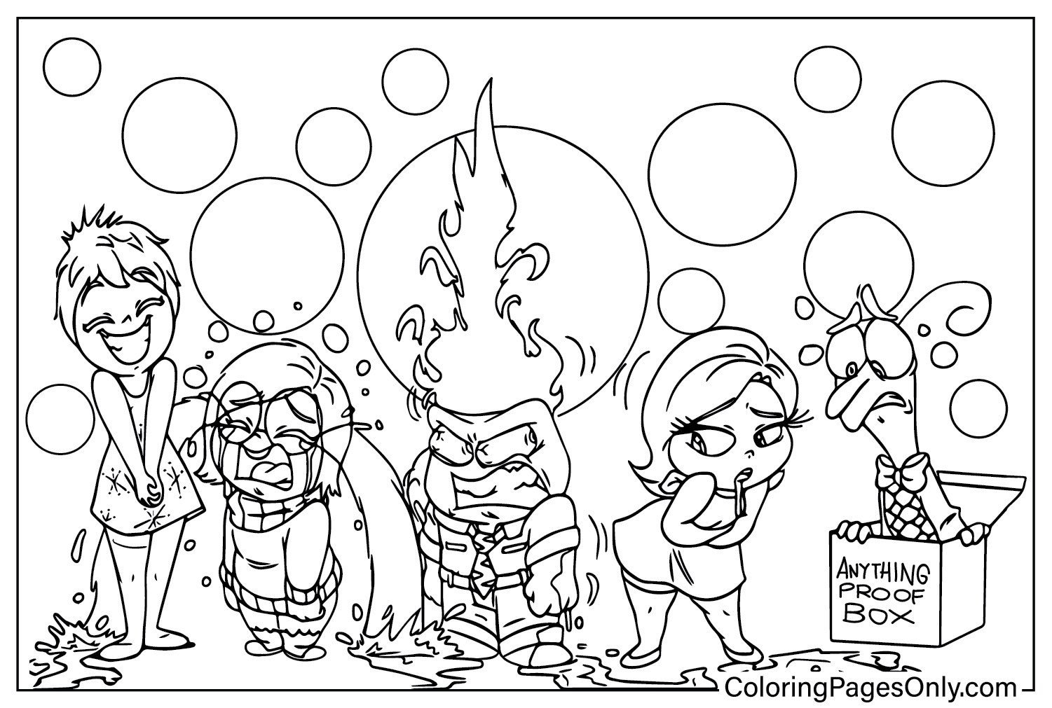 Inside Out 2 Coloring Pages Printable
