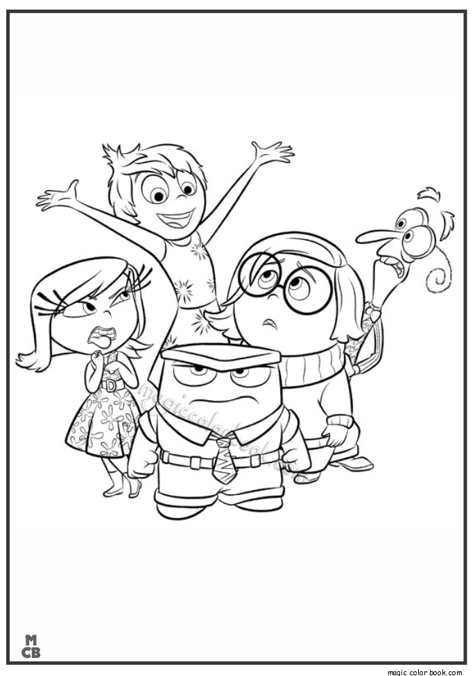 Inside Out Characters Colouring Inside Coloring Pages Printable Joy
