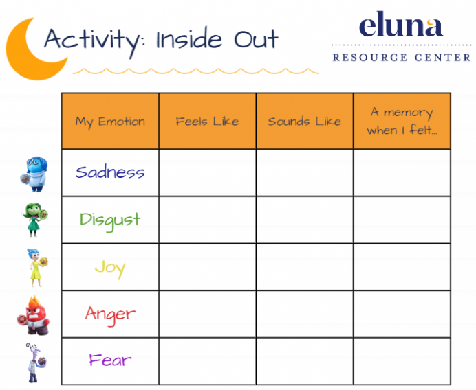 coloring worksheets Inside Out