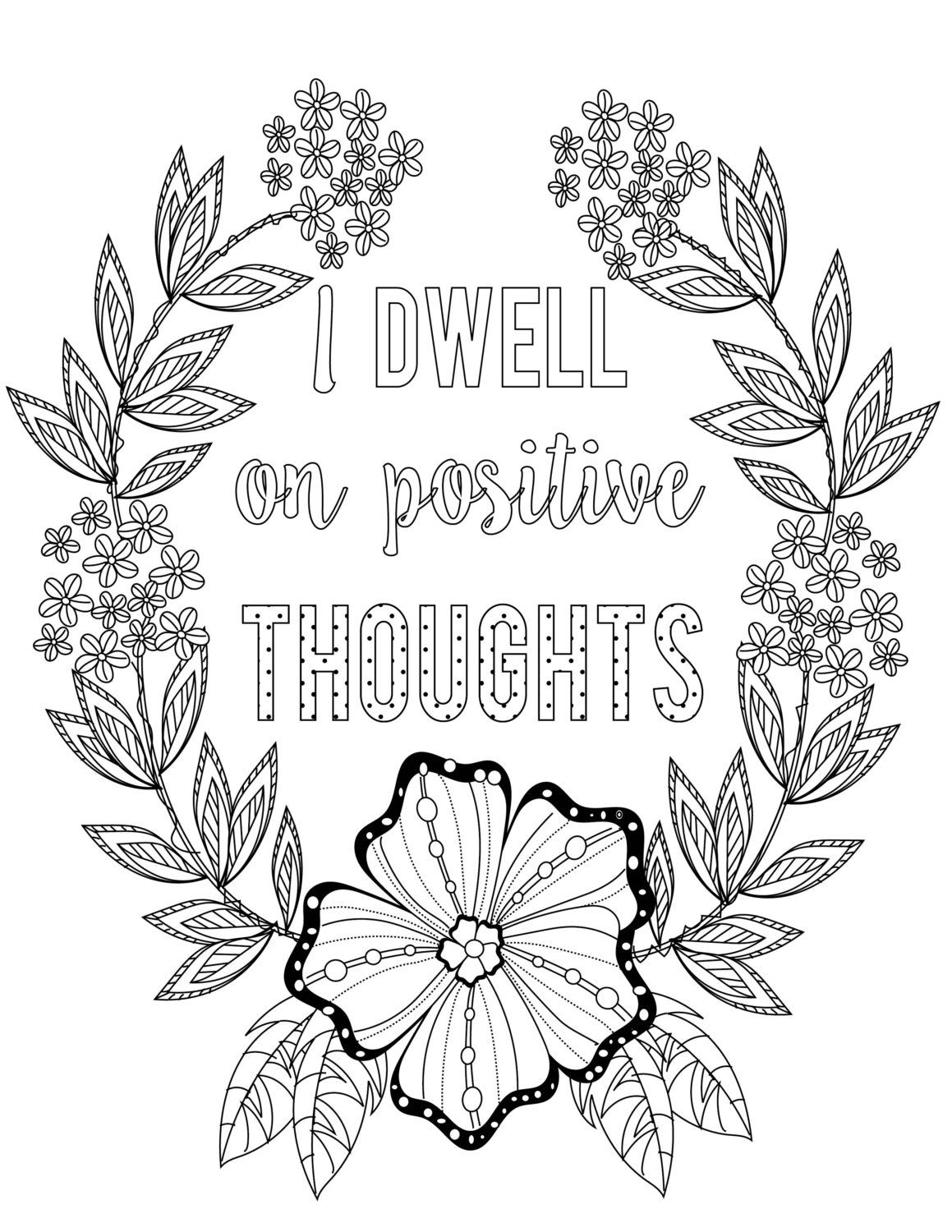 inspirational quotes coloring sheets