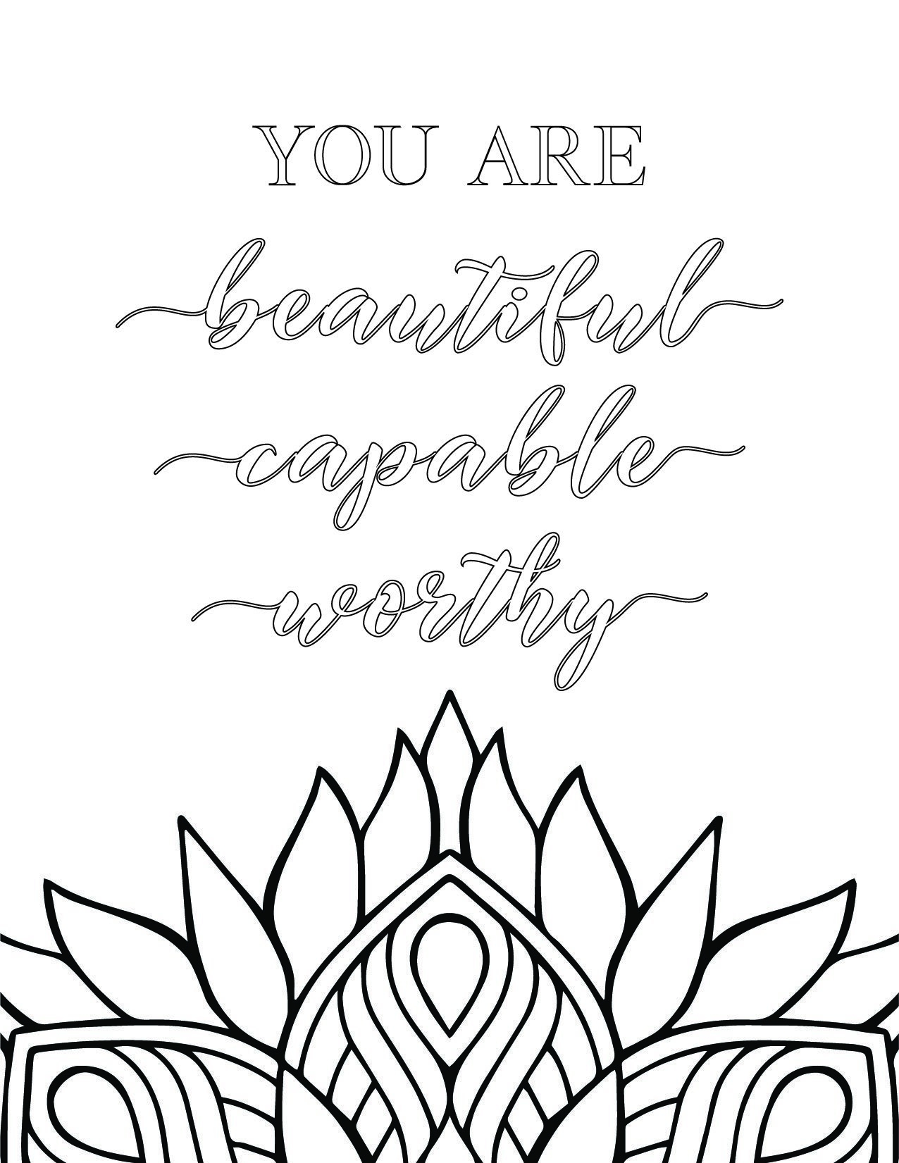 Inspirational Quotes Coloring Pages NBKomputer