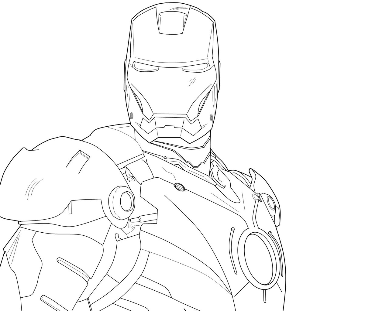 Iron Man drawing for colouring