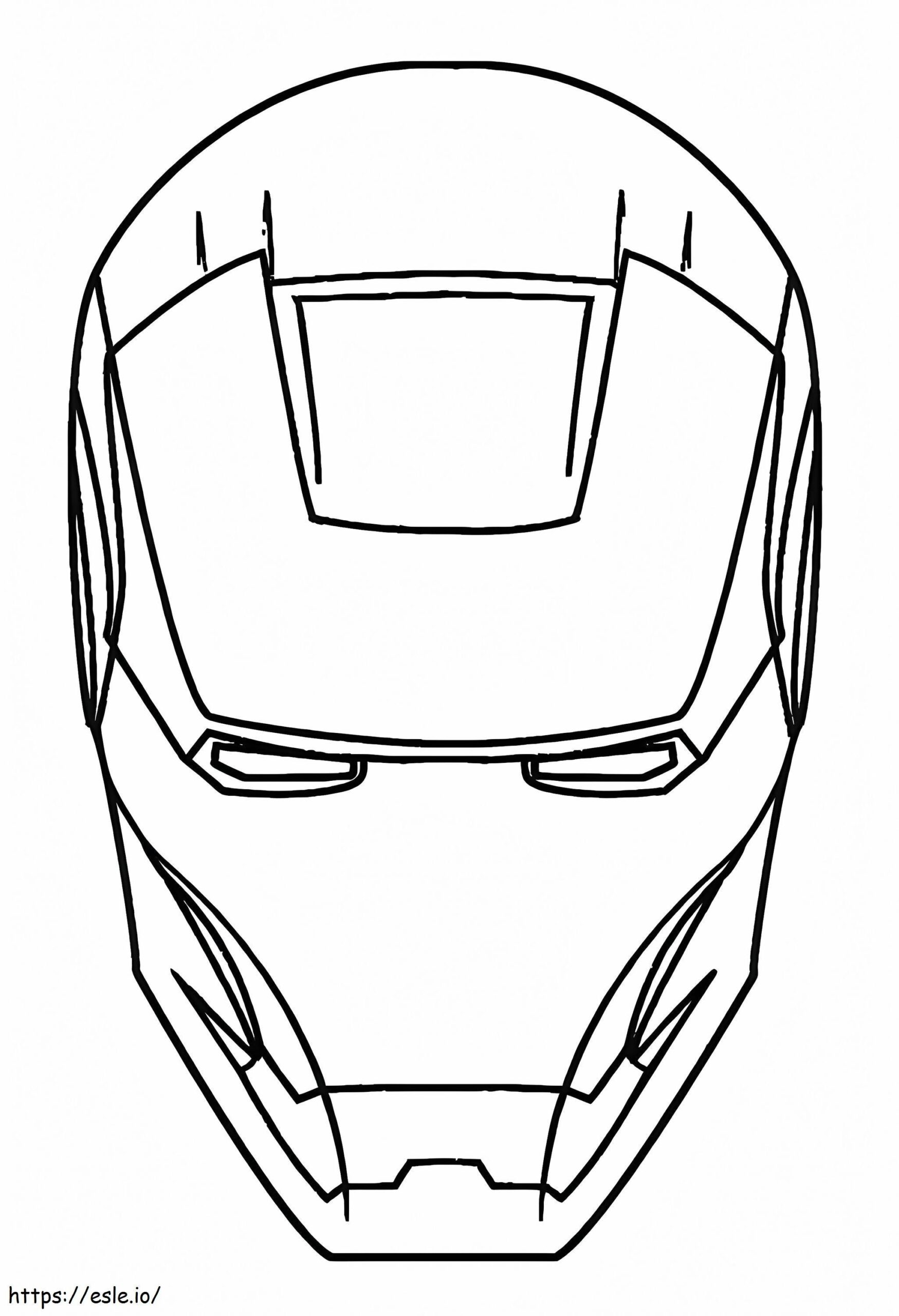 Iron Man Face Coloring Page