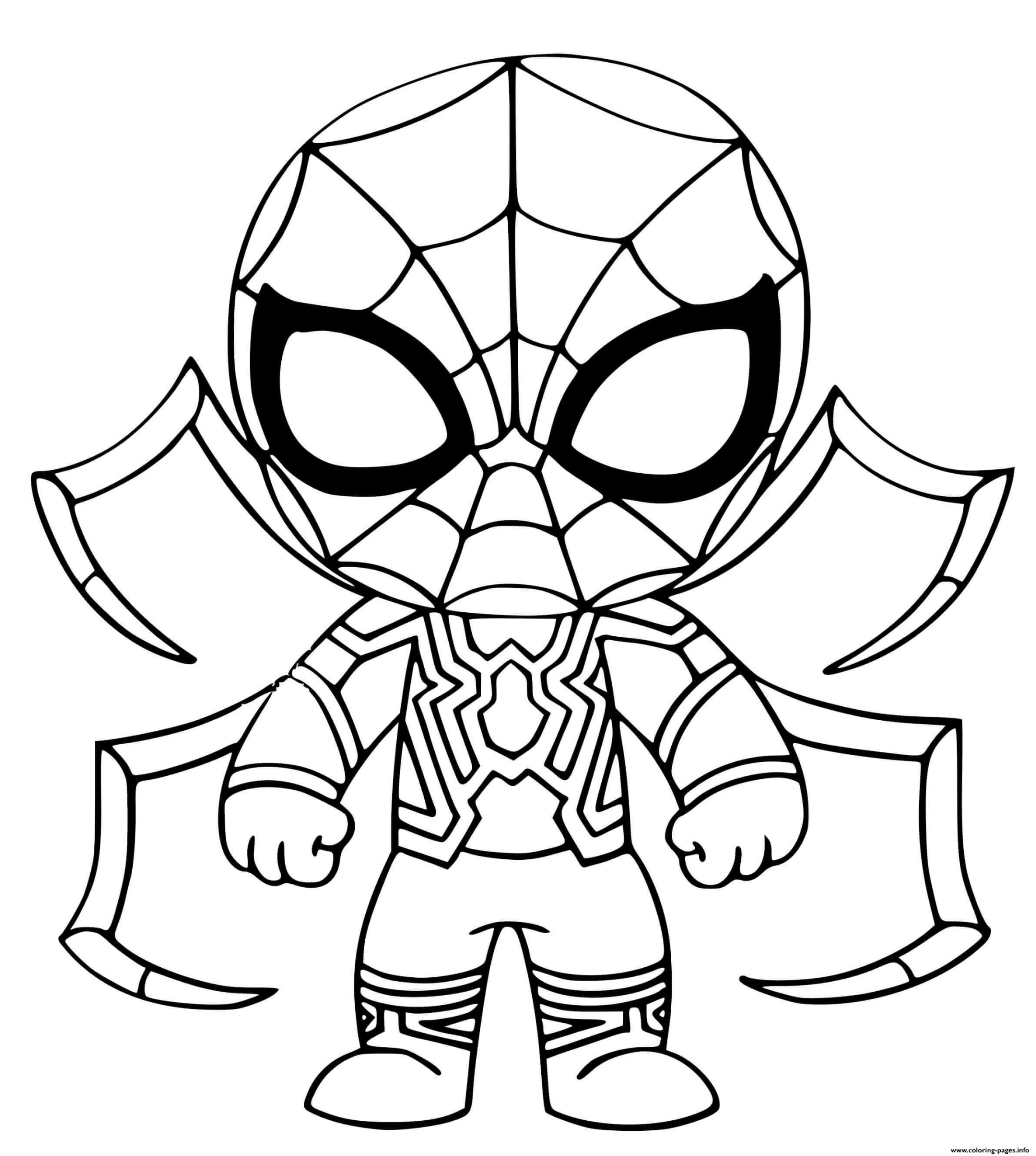 Iron Spiderman Coloring Page Printable