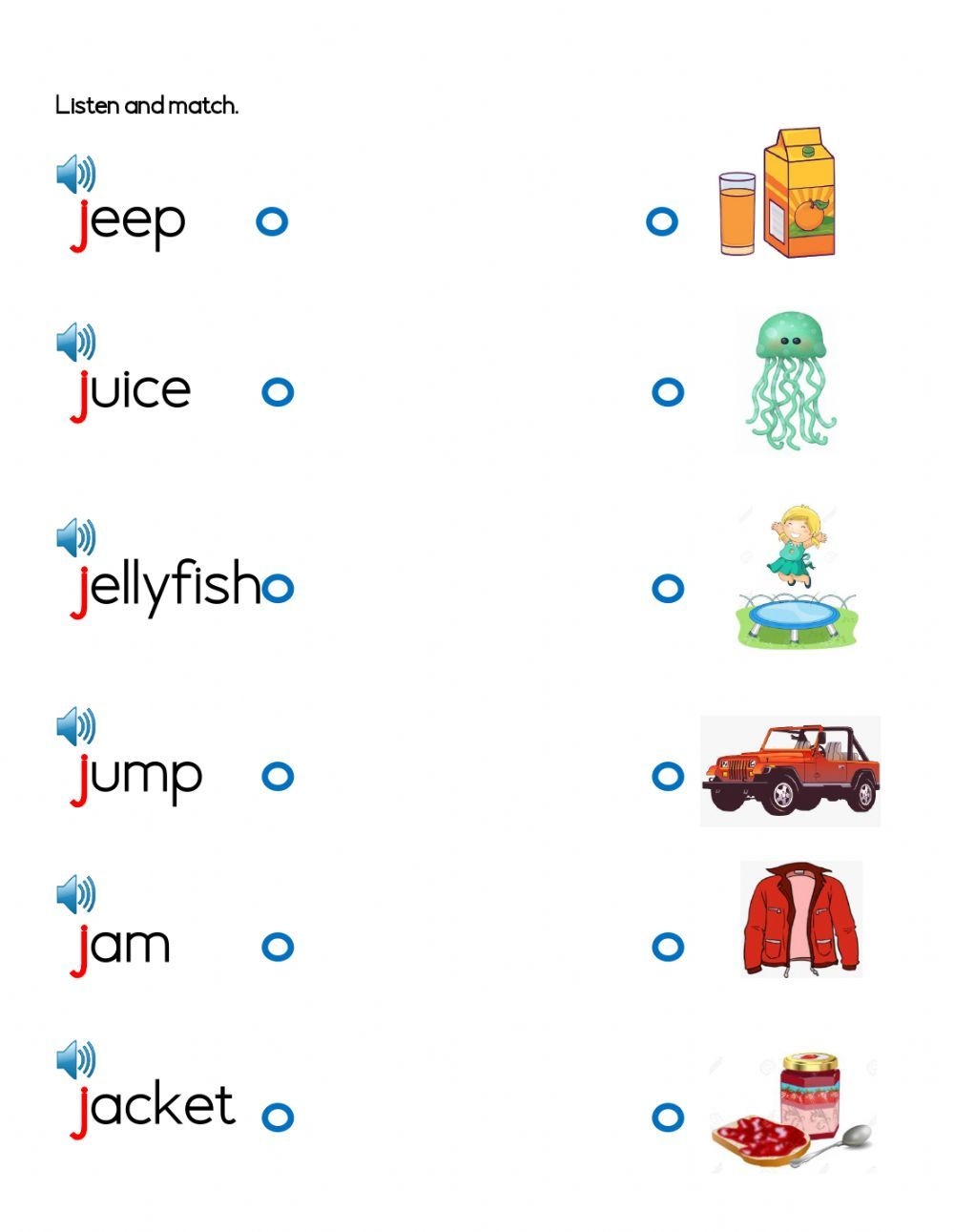 J Sound Interactive Worksheet English Phonics Phonics 