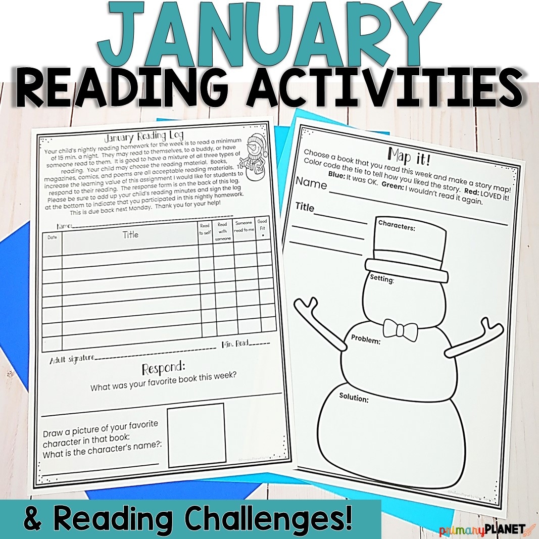 January Reading Activities Reading Log Printable Reading For 