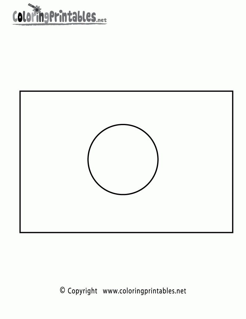 Japan Flag Coloring Page A Free Travel Coloring Printable