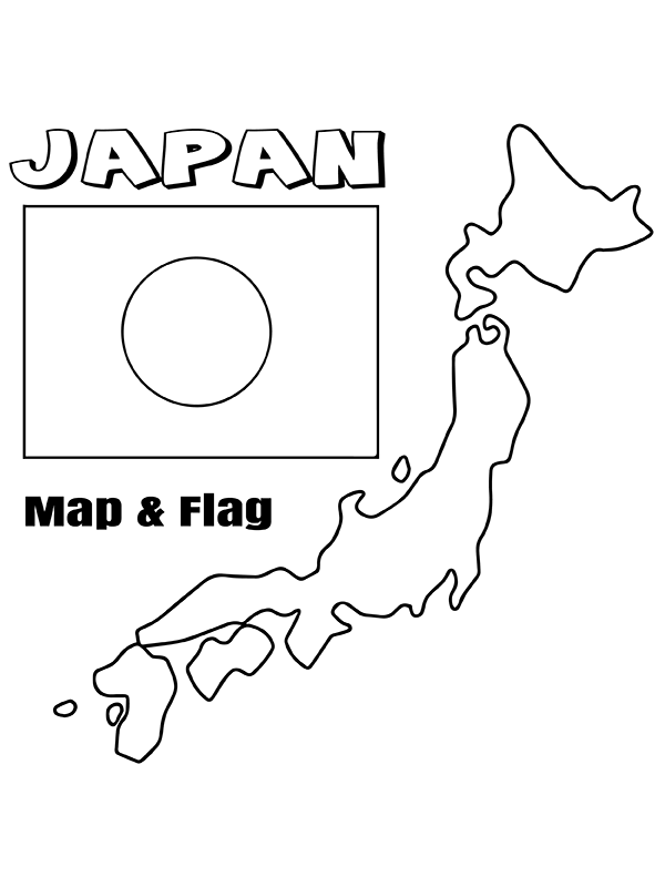 coloring page japan