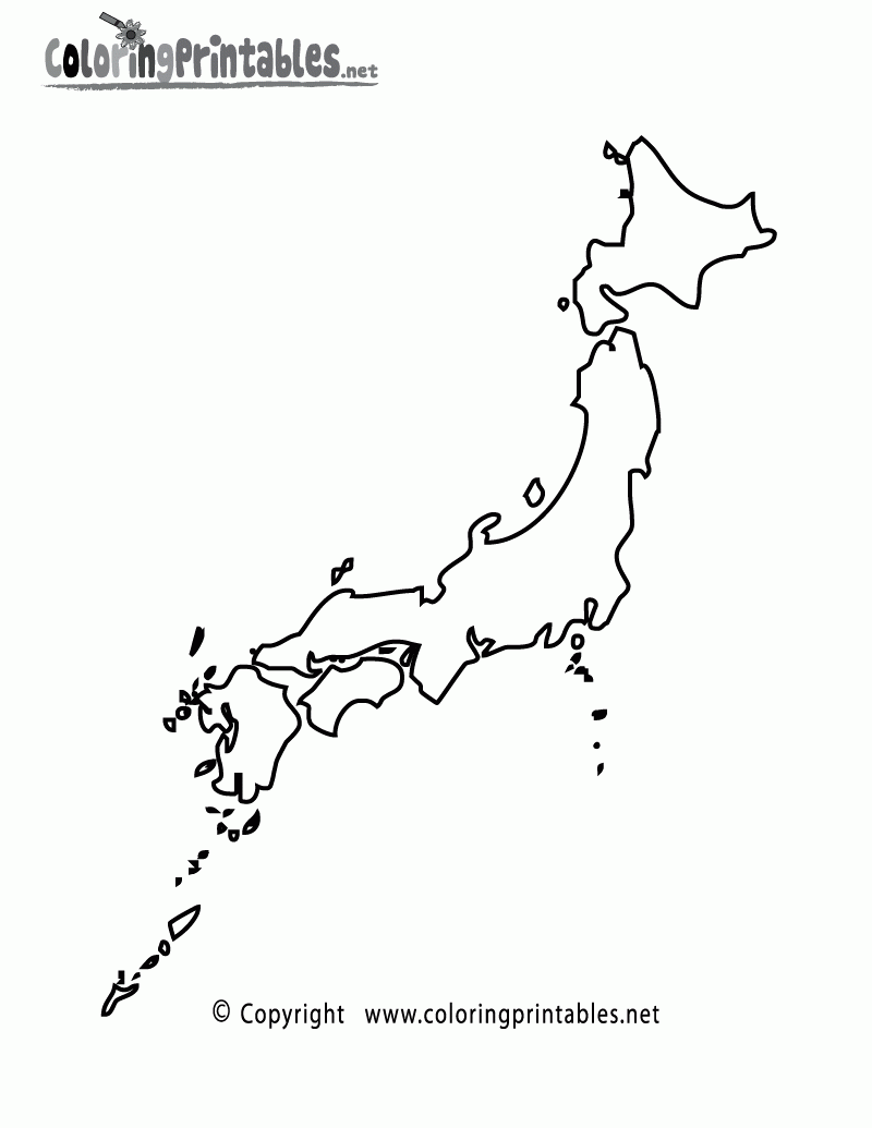 Japan Map Coloring Page A Free Travel Coloring Printable