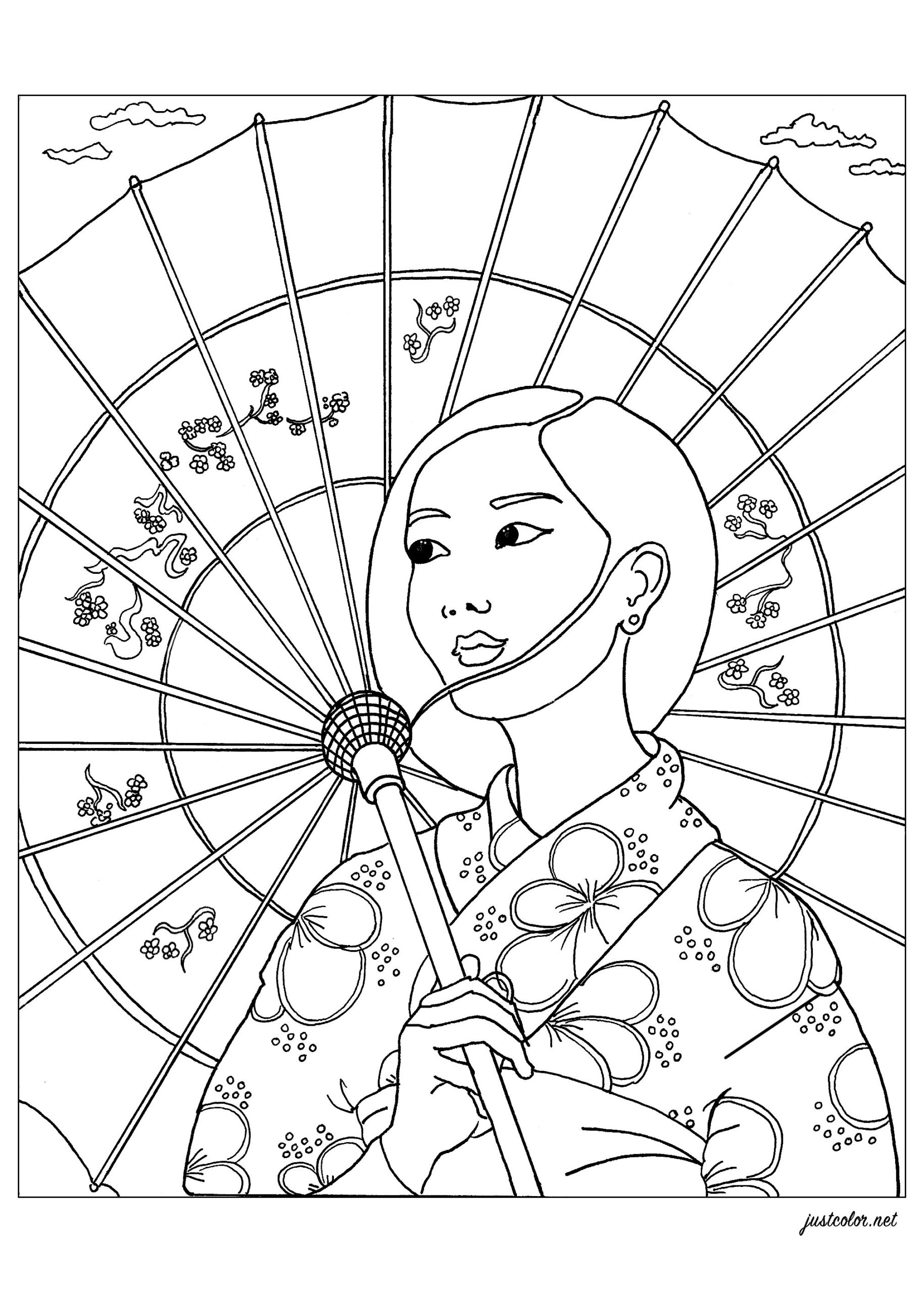 Japanese Coloring Pages Coloringsuite NBKomputer