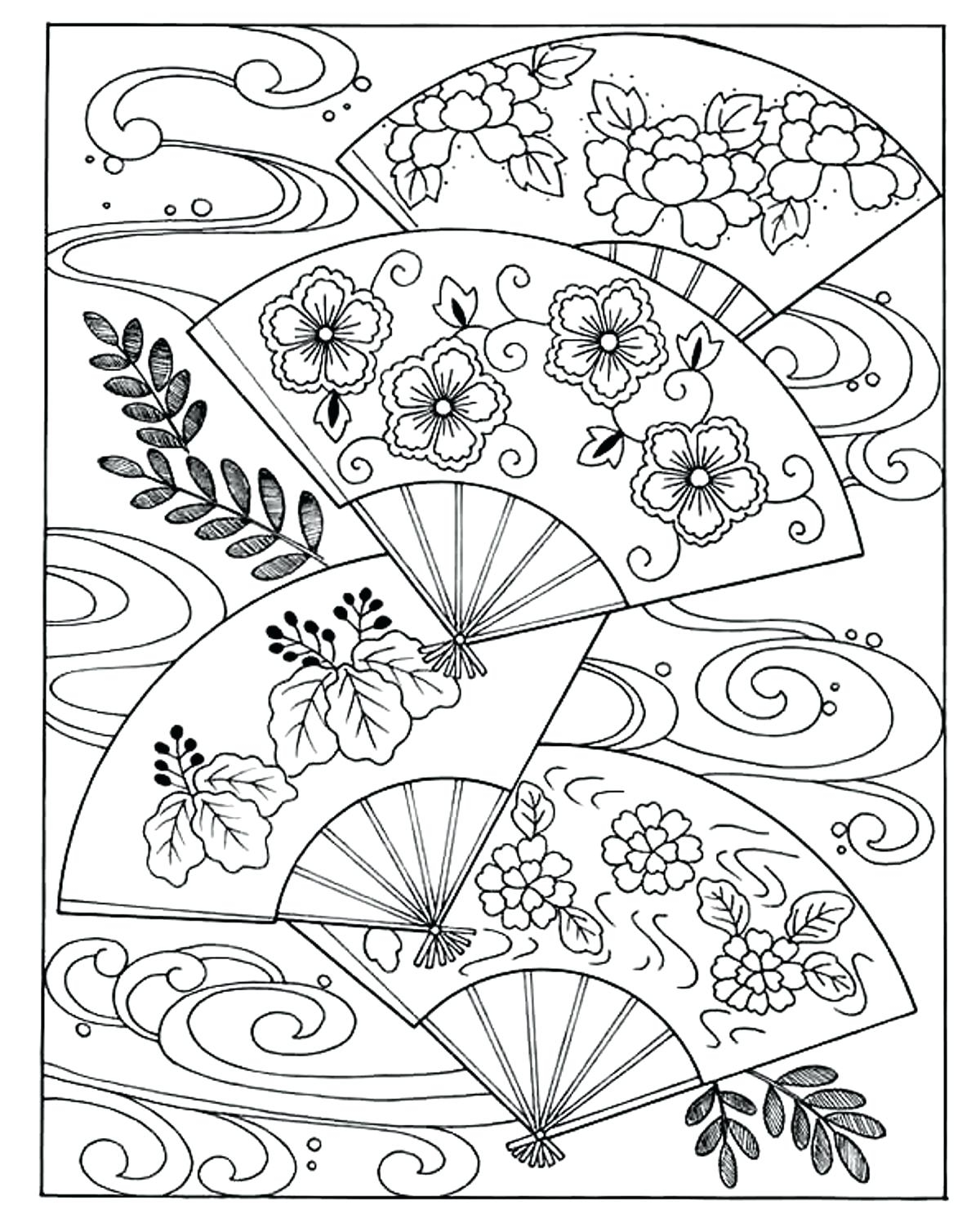 printable japanese coloring pages