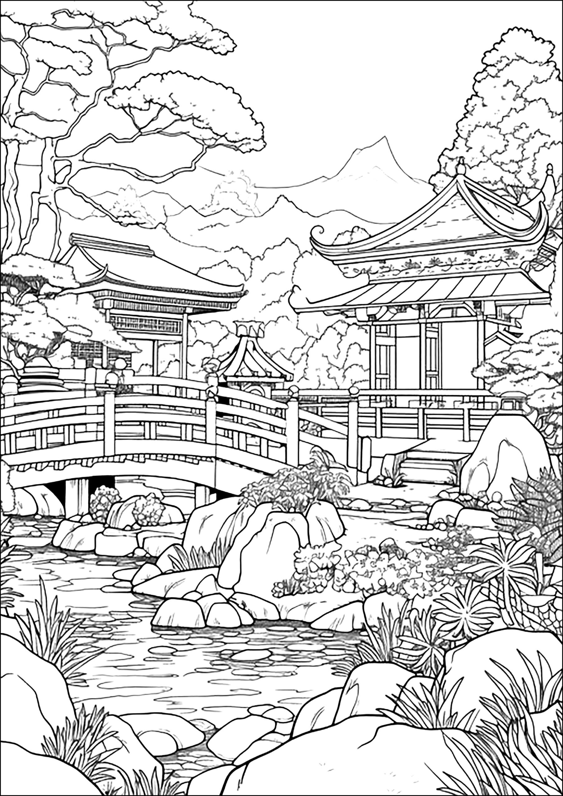 japanese coloring pages for adults
