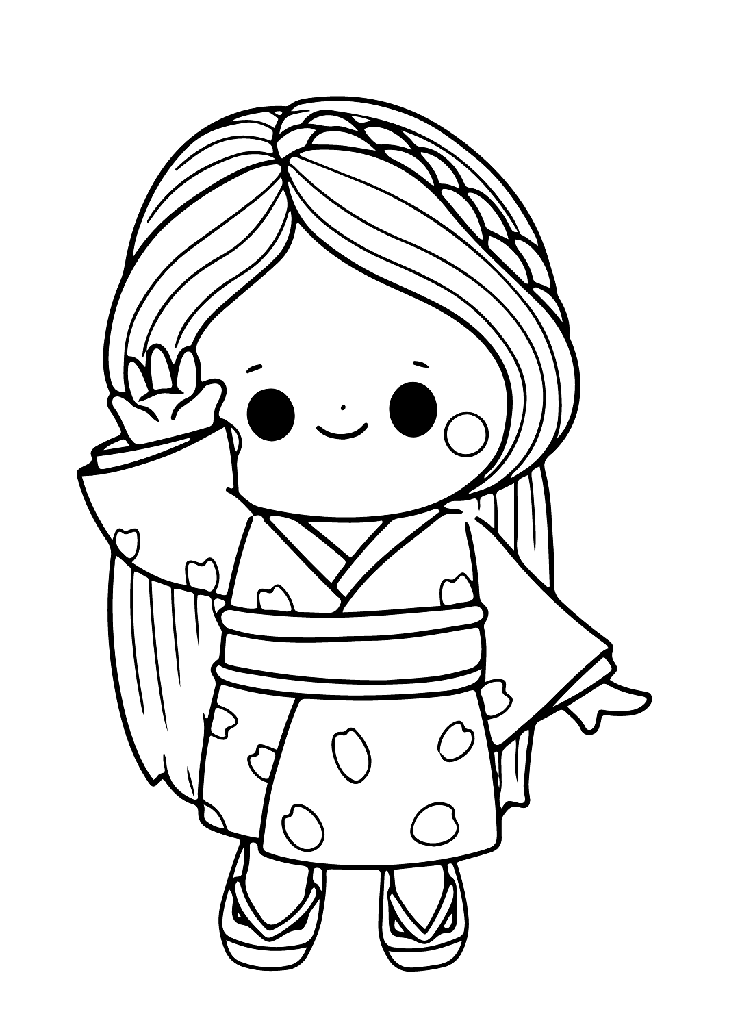 Japanese Girl Coloring Page Free Printable Coloring Pages