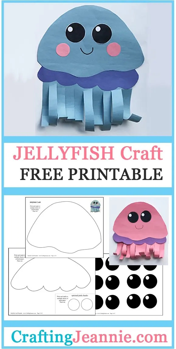Jellyfish Craft Free Template Crafting Jeannie