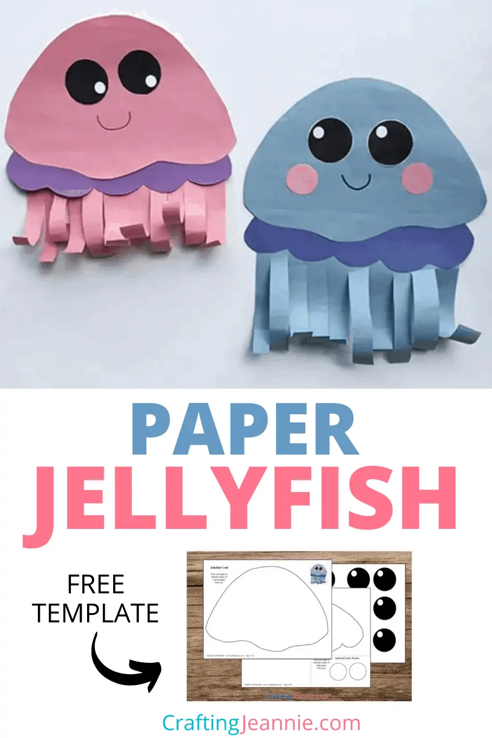 Jellyfish Craft Free Template Crafting Jeannie