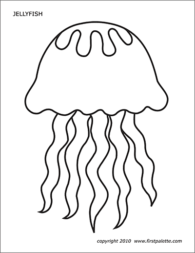 Jellyfish Free Printable Templates Coloring Pages FirstPalette