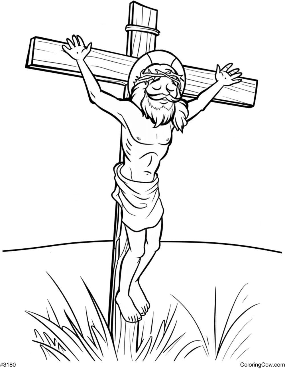 Jesus On The Cross Coloring Page