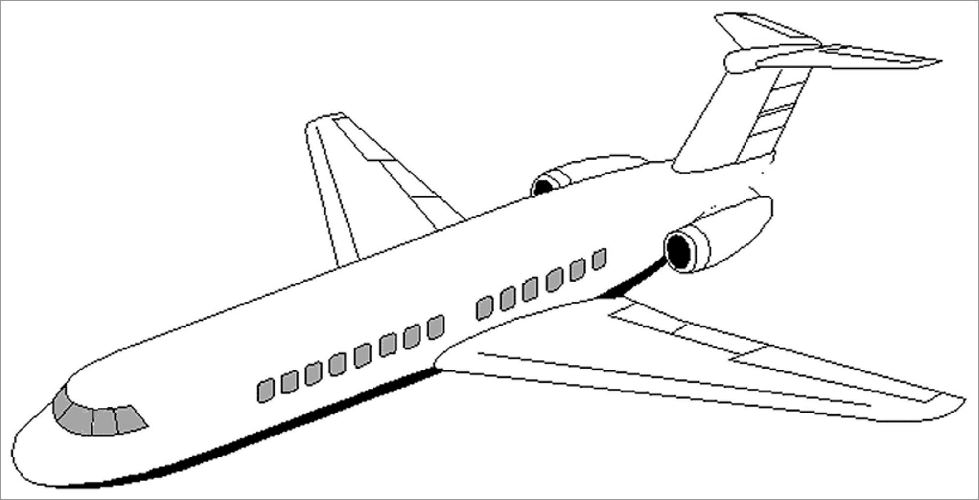 free printable airplane coloring page