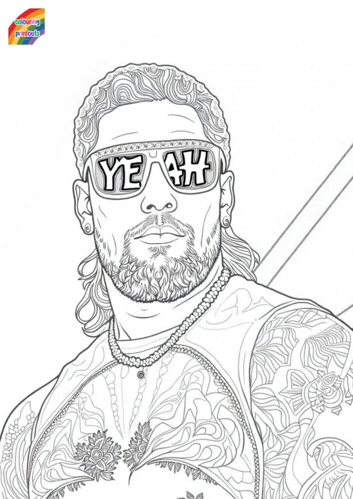 wwe jimmy uso coloring pages