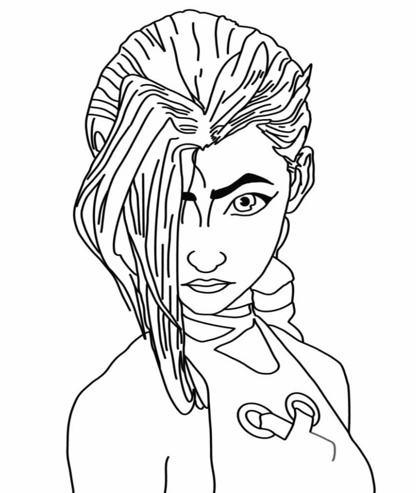 Jinx Arcane Coloring Page Free Printable Coloring Pages