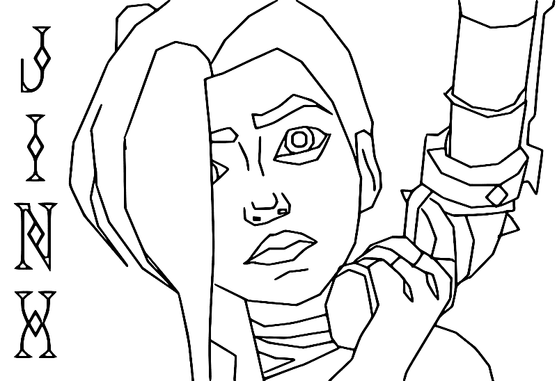 jinx arcane coloring pages